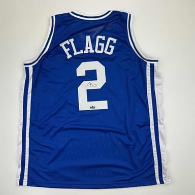 Facsimile Autographed Cooper Flagg Duke Blue Reprint Laser Auto College Basketball Jersey Size Men's XL - Image 1
