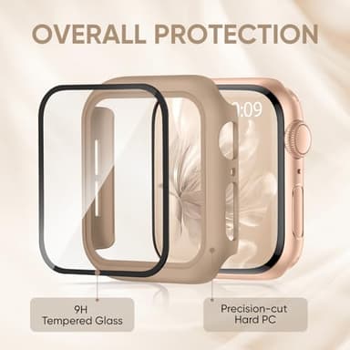 Braided Stretchy Band Compatible for Apple Watch Band and Case 40mm 41mm 42mm 44mm 45mm 46mm, Nylon Elastic Solo Loop and Protective Cover with Screen Protector for iWatch Series 11 10 9 8 7 SE 6 5 4 - Image 3