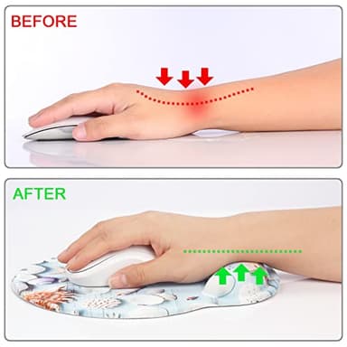 Ergonomic Mouse Pad with Wrist Support Rest,Large Mousepad Gel Wrist Rest, with Coaster Non-Slip & Pain Relief for Computer, Desk, Home&Office-Seashell - Image 6