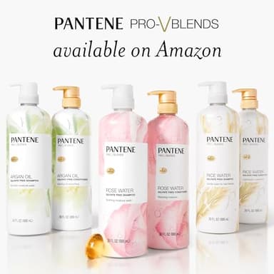 Pantene Rose Water Conditioner, Soothes, Replenishes Hydration, Safe for Color Treated Hair, Nutrient Infused with Vitamin B5 and Antioxidants, Pro-V Blends, 30.0 oz - Image 7