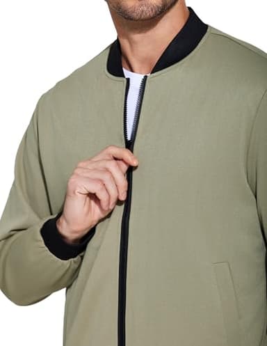 COOFANDY Men's Casual Fashion Spring Fall Bomber Jacket Lightweight Zip Up Stylish Jackets - Image 4