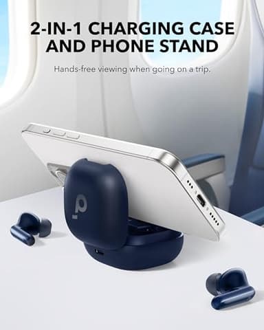 Soundcore P40i by Anker, Noise Cancelling Wireless Earbuds, Adaptive Noise Cancelling to Environments, Heavy Bass, 60H Playtime, 2-in-1 Case and Phone Stand, IPX5, Wireless Charging, Bluetooth 5.3 - Image 2