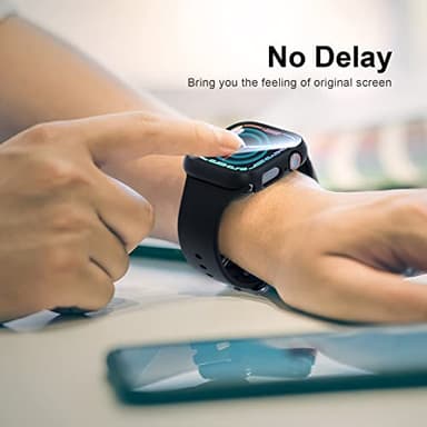 JERXUN 6 Pack Case with Tempered Glass Screen Protector for Apple Watch Series 9/8/7 41mm, Ultra-Thin Scratch Resistant Full Protective Hard PC Bumper Cover for iWatch 41mm Accessories - Image 6