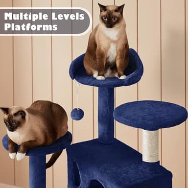 Yaheetech 54in Cat Tree Tower Condo Furniture Scratch Post for Kittens Pet House Play - Image 5