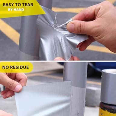 Amanbo 3-Pack Duct Tape Heavy Duty Waterproof Silver, 66 Yards x 1.88 Inch Total Strong Adhesive No Residue Bulk for Home Use, DIY, Projects, Outdoor Repairs Tear by Hand - Image 5