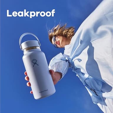 Hydro Flask Water Bottle - Insulated Stainless Steel - Wide Mouth Flex Lid, Non Spill, Leakproof and Refillable in 40 Oz - Image 4