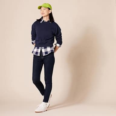 Amazon Essentials Women's Mid-Rise Stretchy Skinny Jeans - Discontinued Colors, Black Rinse, 2 - Image 5