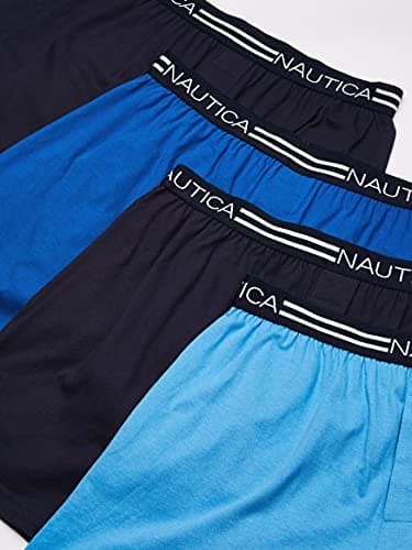 Nautica Men's 4 Pack Classic Cotton Loose Knit Boxer Multicolor - Image 2