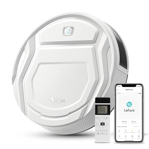 Lefant Robot Vacuum with Remote- Super Thin, Powerful Suction, Quiet,120 Mins Runtime, Self-Charging Robotic Vacuum Cleaner, APP/Voice/WiFi/Alexa Control, Ideal for Pet Hair and Hard Floor - Image 1