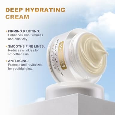 Maskiss Firming Neck Cream & Anti-Wrinkle Face Cream with Coenzyme Q10, Unscented Skin Firming Neck Cream, Anti Aging Facial Moisturizer for Sensitive Skin, 1.76 Oz Jar - Image 4
