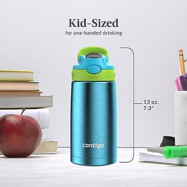 Contigo Aubrey Leak-Proof Spill-Proof Insulated Stainless Steel Water Bottle 13 Oz. - Image 6