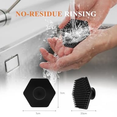 VWMYQ Silicone Face Scrubber for Men, Gentle Exfoliator Pad & Massager, Facial Cleansing Brush Silicone Face Wash Brush Removes Dead & Dry Skin (Black) - Image 4
