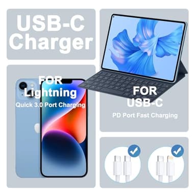 2Pack USB C Charger Block 20W, iGENJUN USB-C Power Adapter - iPhone Chargers with Fast Charging Capability, Type C Wall Charger for iPhone 17/17 Air/17 Pro Max/16 Series, Galaxy, Pixel, Pad - White - Image 6