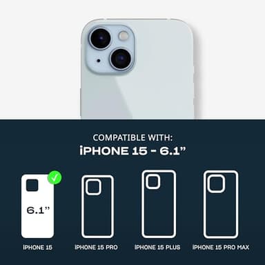 Tech21 Evo Sparkle case for iPhone 15 Plus - Compatible with MagSafe - Impact Protection Case - Lunar Clear - Image 3