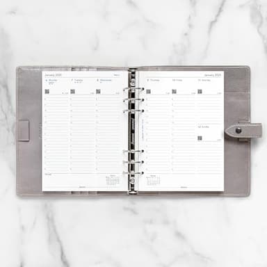 Filofax Calendar Diary Refill, A5 Size, Week-to-View with Appointments, White Paper, English, 2025 (C68521-25) - Image 6