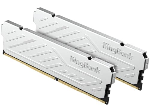 Computer Desktop Memory Ram DDR5 32GB(2x16GB) 6000MT/s CL36 1.35V Overclocking XMP 3.0 & AMD Expo with Heatsink for PC Gaming/Office/PS,Silver - Image 1