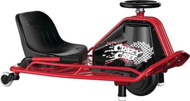 Razor Crazy Cart - 24V Electric Drifting Go Kart - Variable Speed, Up to 12 mph, Drift Bar for Controlled Drifts, One Size, Black/Red - Image 2