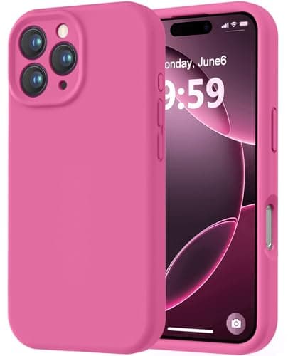LOVE 3000 Designed for iPhone 16 Pro Max Case, Premium Silicone with [Soft Anti-Scratch Microfiber Lining] Shockproof Protective Phone Case for Men Women Girls 6.9", Pitaya - Image 1