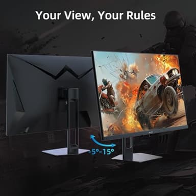 KTC 27” Gaming Monitor 180Hz QHD(2560× 1440p), 1MS,Fast IPS Monitor,122% sRGB,1X DP & 2X HDMI,HDR 10,VESA,FreeSync 144Hz 2K Monitor Black - Image 7