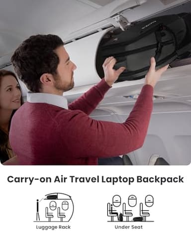 CROSSGEAR Large Travel Backpack Waterproof Laptop Bag Airline Approved Business Office Work Computer Casual Daypacks TSA Lock Anti-Theft Bookbag with USB Port Fit 17.3 inch Laptops for Men Women - Image 8