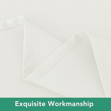 Biscaynebay Textured Fabric Tablecloths 90x156 Inches Rectangular, Ivory Water Resistant Tablecloths for Dining, Kitchen, Wedding, Parties etc. Machine Washable - Image 4