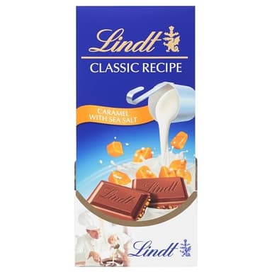 Lindt CLASSIC RECIPE Caramel with Sea Salt Milk Chocolate Bar, Milk Chocolate Candy with Pieces of Caramel and Sea Salt, 4.4 oz. (12 Pack) - Image 8