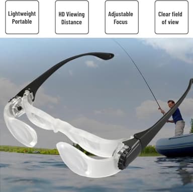 Binoculars Glasses, Opera Handsfree Binocular Telescope, 4X Magnification, Adjustable Focus Distance, for Outdoor Bird Watching Fishing Concerts (Hyperopia Version) - Image 3