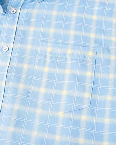 Alimens & Gentle Men's Plaid Button Down Shirts Cotton Long Sleeve Dress Shirts Regular Fit Gingham Shirts - Image 4