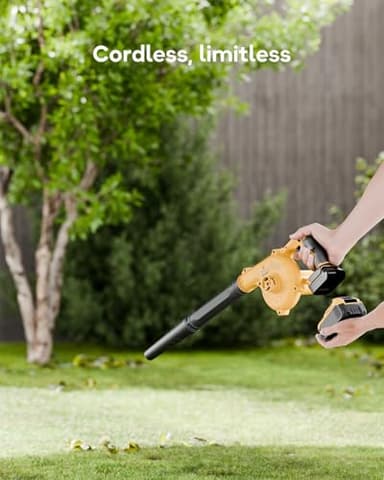 Deforce Cordless Leaf Blower for Dewalt 20v Max Battery, 4 in 1 Blower/Vacuunm/Inflator/Deflator, Electric Mini Leaf Blower, 3 Speeds, 135 CFM with Extended Tube for Lawn Care, Patio(Bare Tool Only) - Image 4