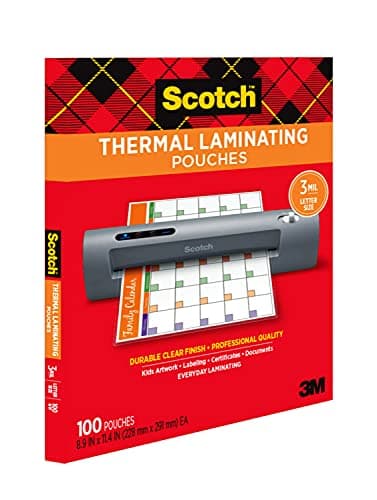 Scotch Thermal Laminating Pouches, for Use with Thermal Laminators, 8.9 x 11.4 Inches, Letter Size Sheets, 100-Pack - Image 10