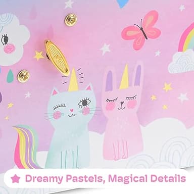 Jewelkeeper Unicorn Musical Jewelry Box for Girls - Cotton Candy Unicorn Design Music Box with 2 Pullout Drawers to Store Earrings, Necklace and Bracelets, Plays The Beautiful Dreamer Tune - Image 5