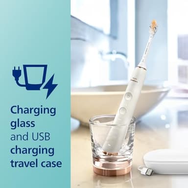 Philips Sonicare DiamondClean Smart 9750 Electric Toothbrush, Sonic Toothbrush with App, Pressure Sensor, Brush Head Detection, 5 Brushing Modes and 3 Intensity Levels, Rosegold, HX9924/67 - Image 6