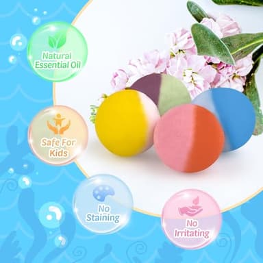 48pcs Bath Bombs for Kids with Toy Inside, Organic Colorful Bubble Bath for Kids Safe, Best Birthday, Party, Easter Bath Bombs Gift Set for Girls and Boys - Image 5