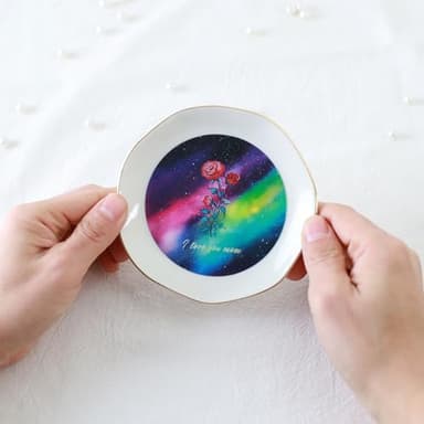 HOME SMILE Jewelry Ring Dish Tray with Dynamic Pattern Shifts for Mom,Unique Mother's Day Gifts,I Love You Mom - Image 6