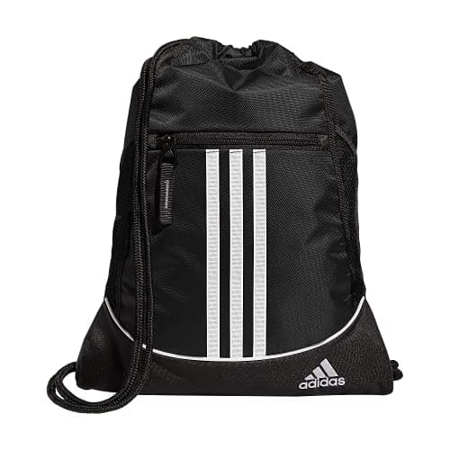 adidas Alliance Sackpack – Drawstring Backpack Small Bag for Men and Women, Black, One Size - Image 1