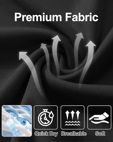 MAGCOMSEN Men's Long Sleeve UV Sun Protection Shirts UPF 50 Black - Image 5