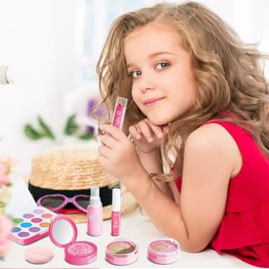 Fake Makeup Kits for Girls Toys 3 4 5 Years Old, Pretend Makeup Toys for Girls Birthday Gifts 3-5 Years Old - Image 7