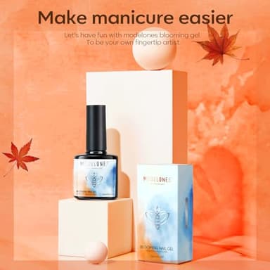 modelones Blooming Gel Nail Polish, 15 ml Clear Nail Art Accessories Stuff for Spreading Effects, Floral Print, Marble, Watercolor Design - Image 3