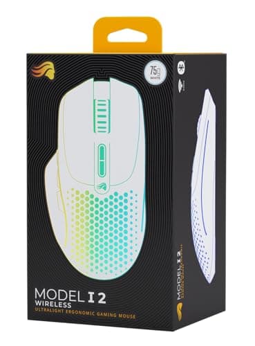 Glorious Gaming Model I 2 Wireless Gaming Mouse - Hybrid 2.4Ghz & Bluetooth, 75g Superlight, 9 Buttons (2 Swappable), RGB, PTFE Feet, MMO/MOBA/FPS, Long Battery Life, Side Thumb Rest - White - Image 16