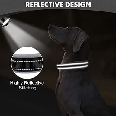 Joytale Dog Collar for Extra Large Dogs, Neoprene Padded and Adjustable, Reflective Wide Heavy Duty Pet Collars with Durable Metal Belt Buckle for Walking, Black, XL - Image 4