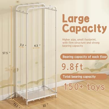 HAVEDAWN All Metal Stuffed Animal Storage, Never Fall Apart Stuffed Animal Zoo, Extra Large Stuffed Animal Holder - Sturdy Metal Plush Toy Organizer Perfect for Boys Girls Nursery Play Room Kidsroom - Image 7