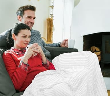 Utopia Bedding White 100% Cotton Waffle Blanket 300 GSM [King - 90x108 Inch] Soft Lightweight Breathable Bed Blanket for All Season - Image 5