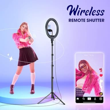 TODI 12" RGB Ring Light with 63" Tripod Stand, 3 CCT Mode and 39 Color Mode Selfie RingLight with Stand, 2-in-1 LED Ring Light with Selfie Remote, for Makeup, Live Stream - Image 6