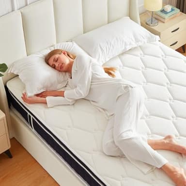 CMFOBAMTS Twin Mattress, 10 Inch Memory Foam Hybrid Mattress in a Box with Independent Spring for Motion Isolation and Pressure Relief, Comfortable Medium Firm - Image 4