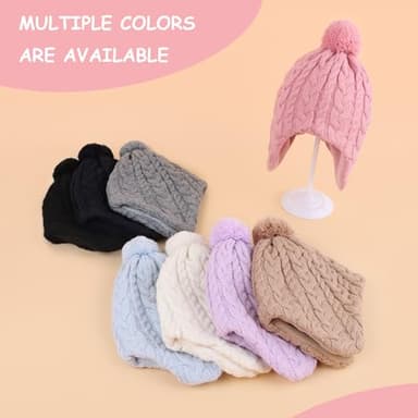 Duoyeree Boys Winter hat Toddler Beanies Girls Knitted Cap Classic Twist for Baby Kids Warm Ear Flap 2-4T 4-7T - Image 5