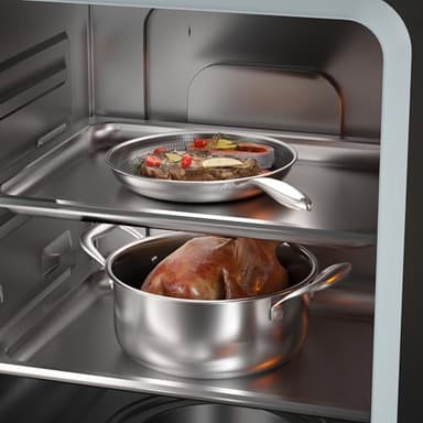 COOKER KING Stainless Steel Cookware Set, Pots and Pans Set Non Stick, Hybrid Ceramic Cookware, Frying Pans, Saucepans & Stock Pot with Glass Lid, Non-Toxic, Oven Safe, Induction Compatible - Image 9