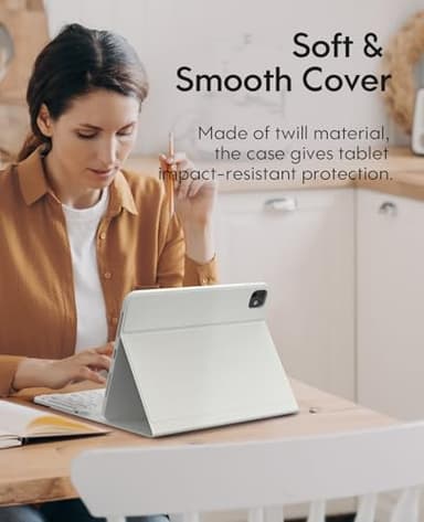 CHESONA for iPad Pro 11 Inch (M4 2024/M5 2025) Case with Keyboard, Magnetic Detachable Keyboard, Precise Cutouts Case with Pencil Holder, Rechargeable Wireless Folio Keyboard Case for iPad Pro M4 11'' - Image 7