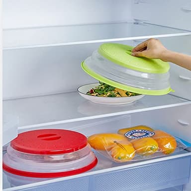 Collapsible Microwave Splatter Cover, 10.5 Inch, Dishwasher-safe, Microwave Plate Cover With Steam Vent，BPA-Free Silicone & Plastic(1 PCS,blue) - Image 5