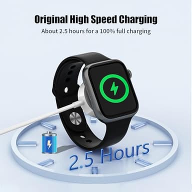Charger Cable for Apple Watch, 1M USB C to Magnetic Wireless Fast i-Watch Charging Cable, Compatible with Series Ultra/9/8/7/6/SE/SE2/5/4/3/2,Magnetic, USB C Interface, 1m Data Cord- White - Image 3