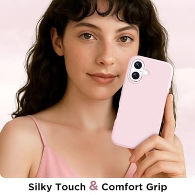 GolbinBox Magnetic for iPhone 17 Case, Compatible with MagSafe, Screen Protector + Camera Lens Protector, Liquid Silicone Shockproof Phone Cover with Anti-Scratch Microfiber Lining, Chalk Pink - Image 9